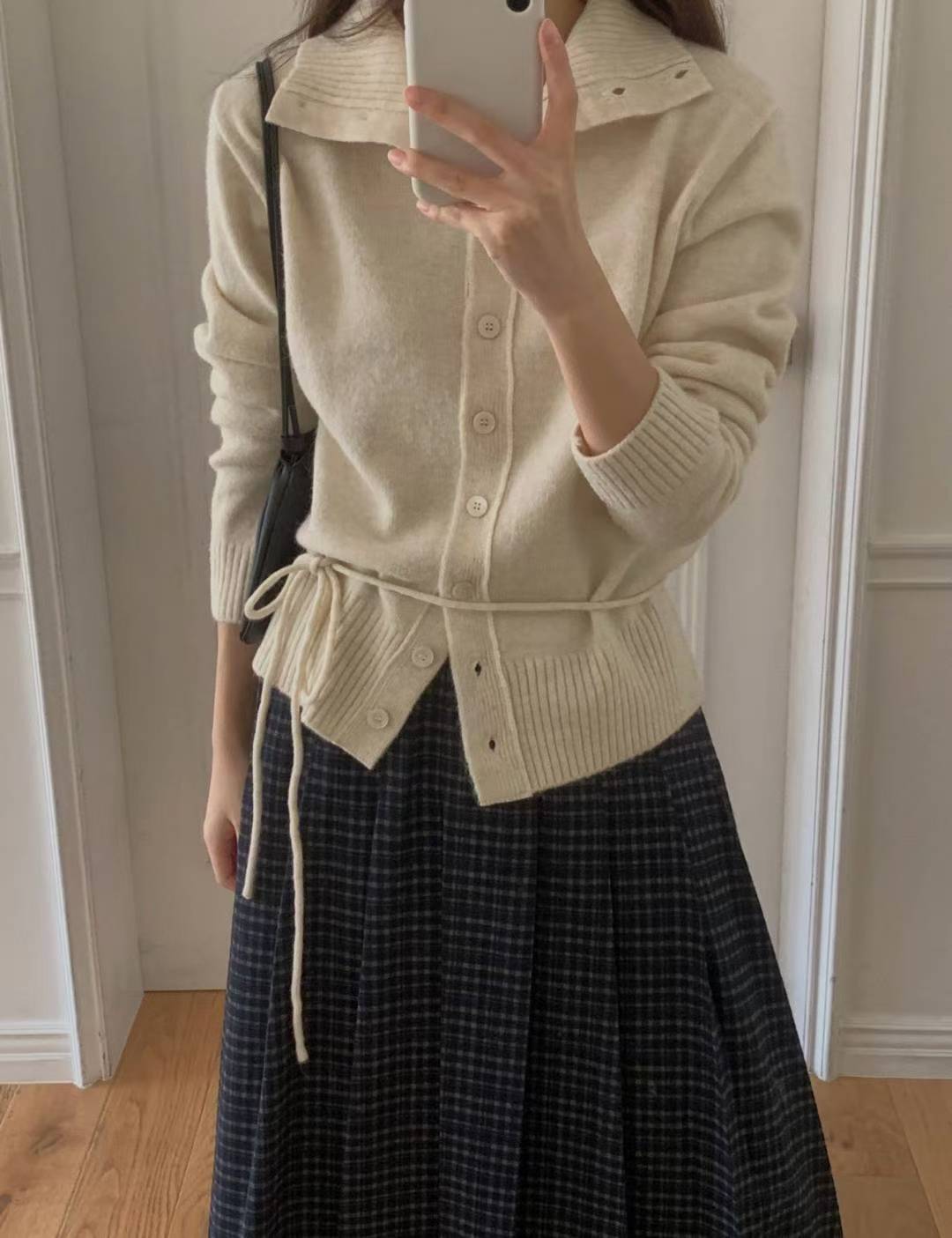 polo rope cardigan-3col