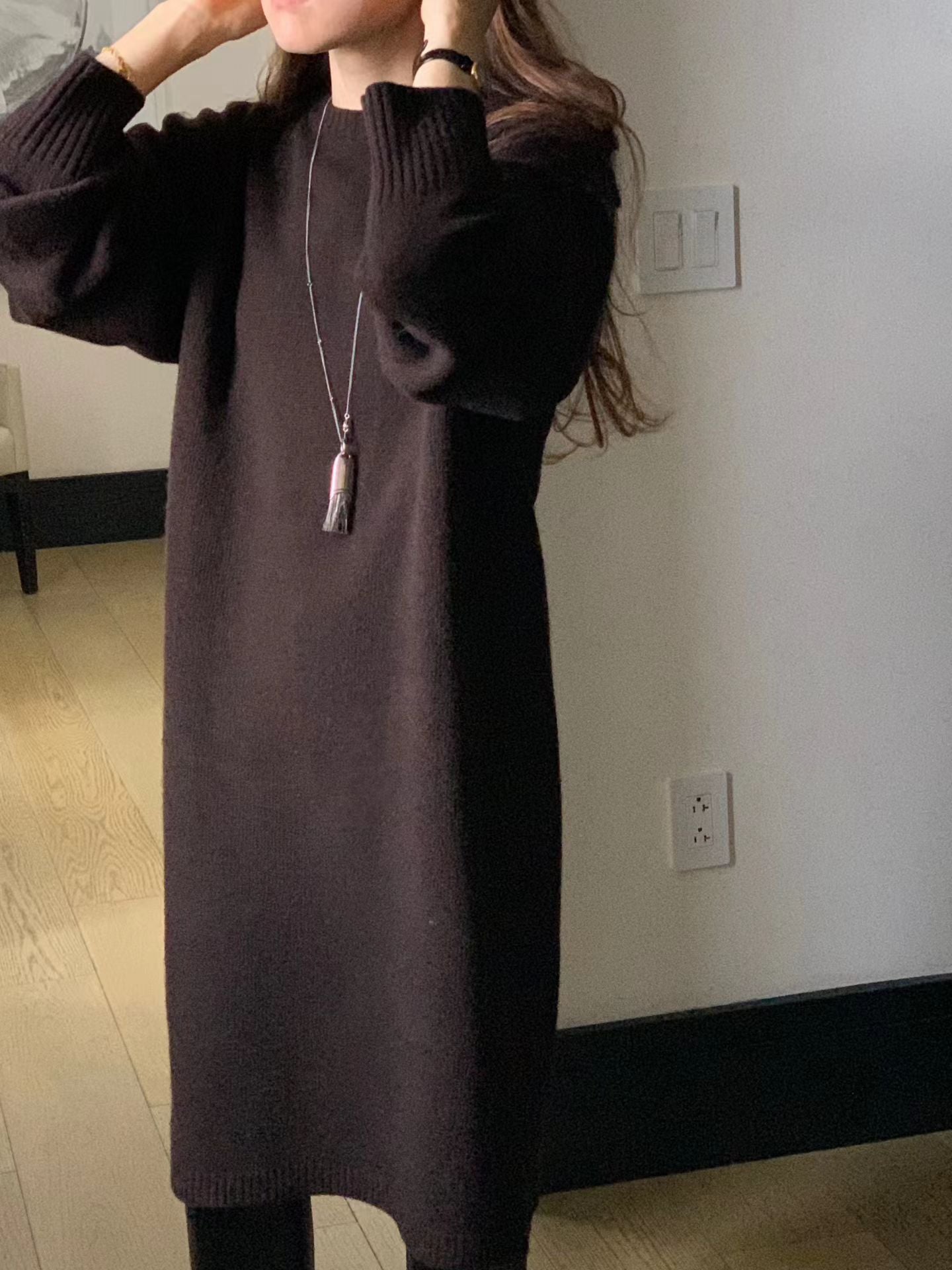 Ounce volume sleeve knit onepiece-3col