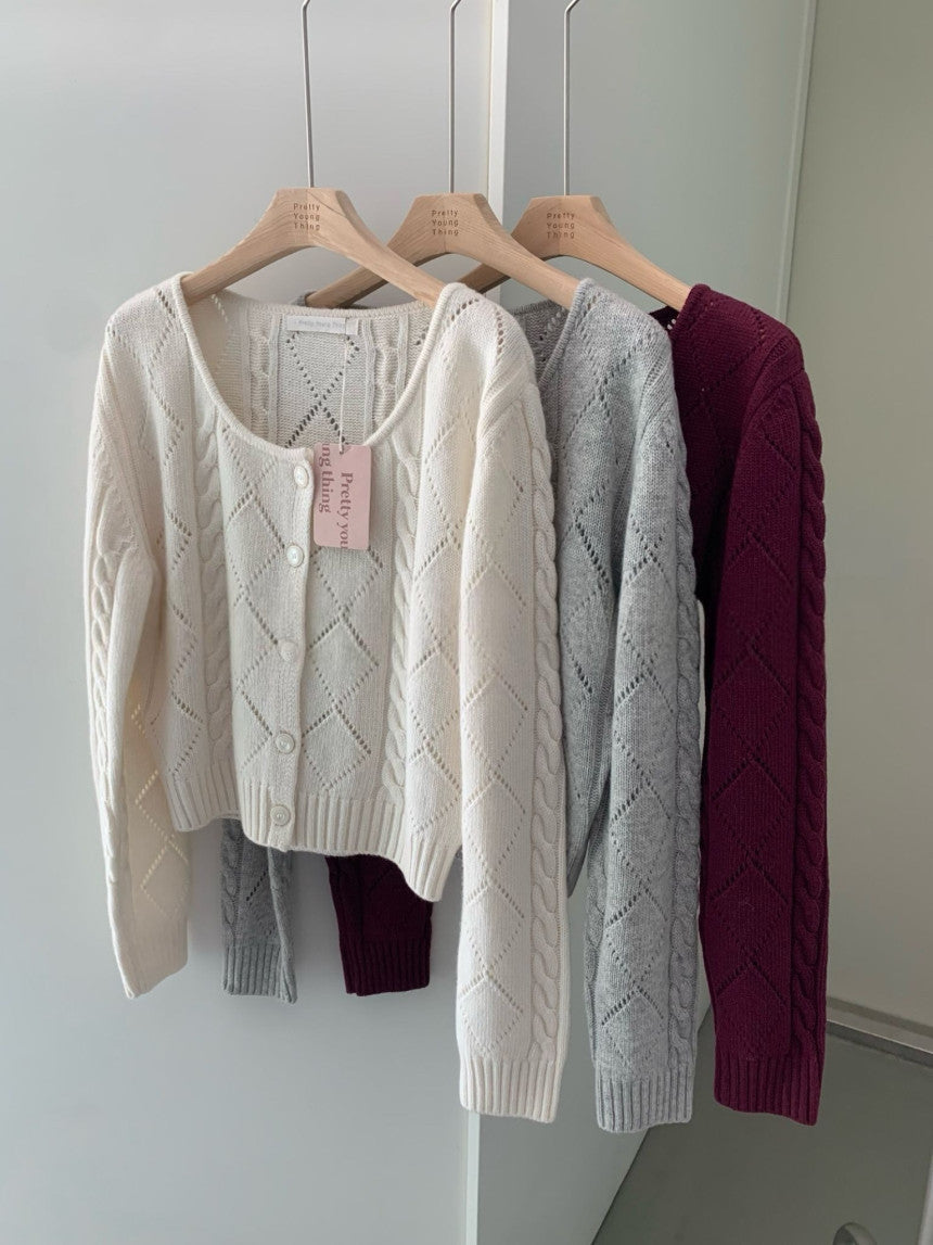 Thing twist cardigan-3col