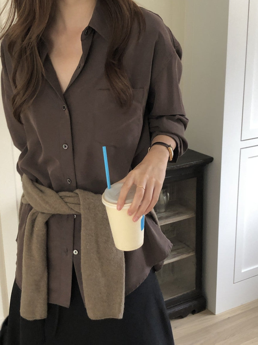 Lumiere napping tencel shirt-4col