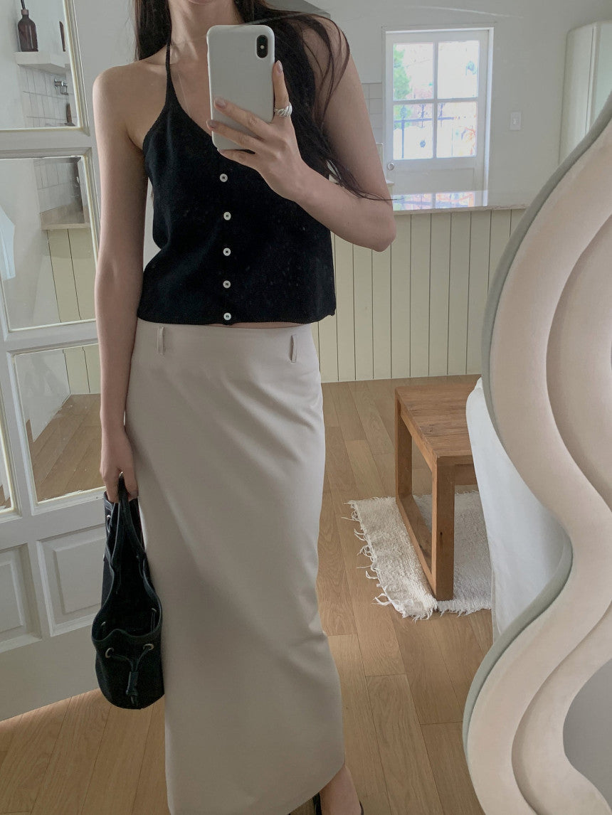 basic halter sleeveless-5col