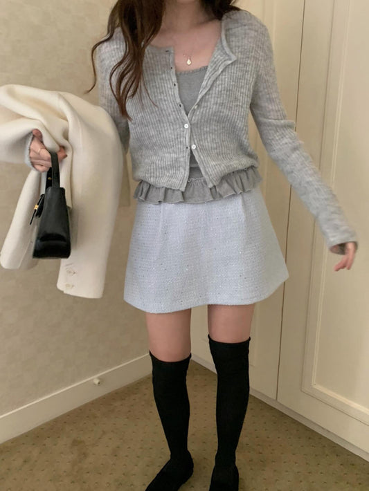 Winkle mini skirt-2col