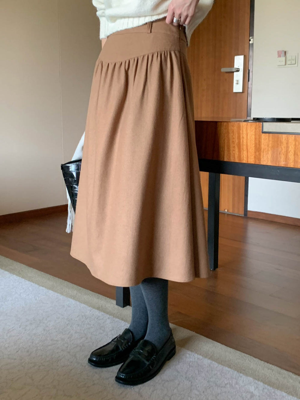 miss wool skirt-2col