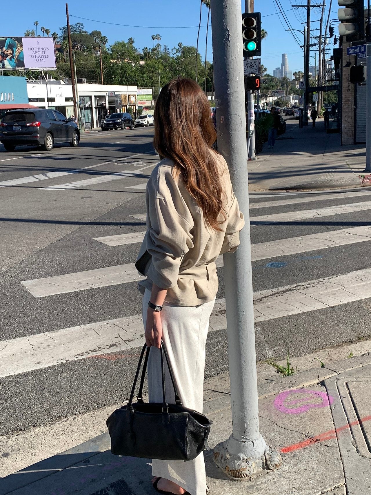 Michel soft short trench jacket-2col