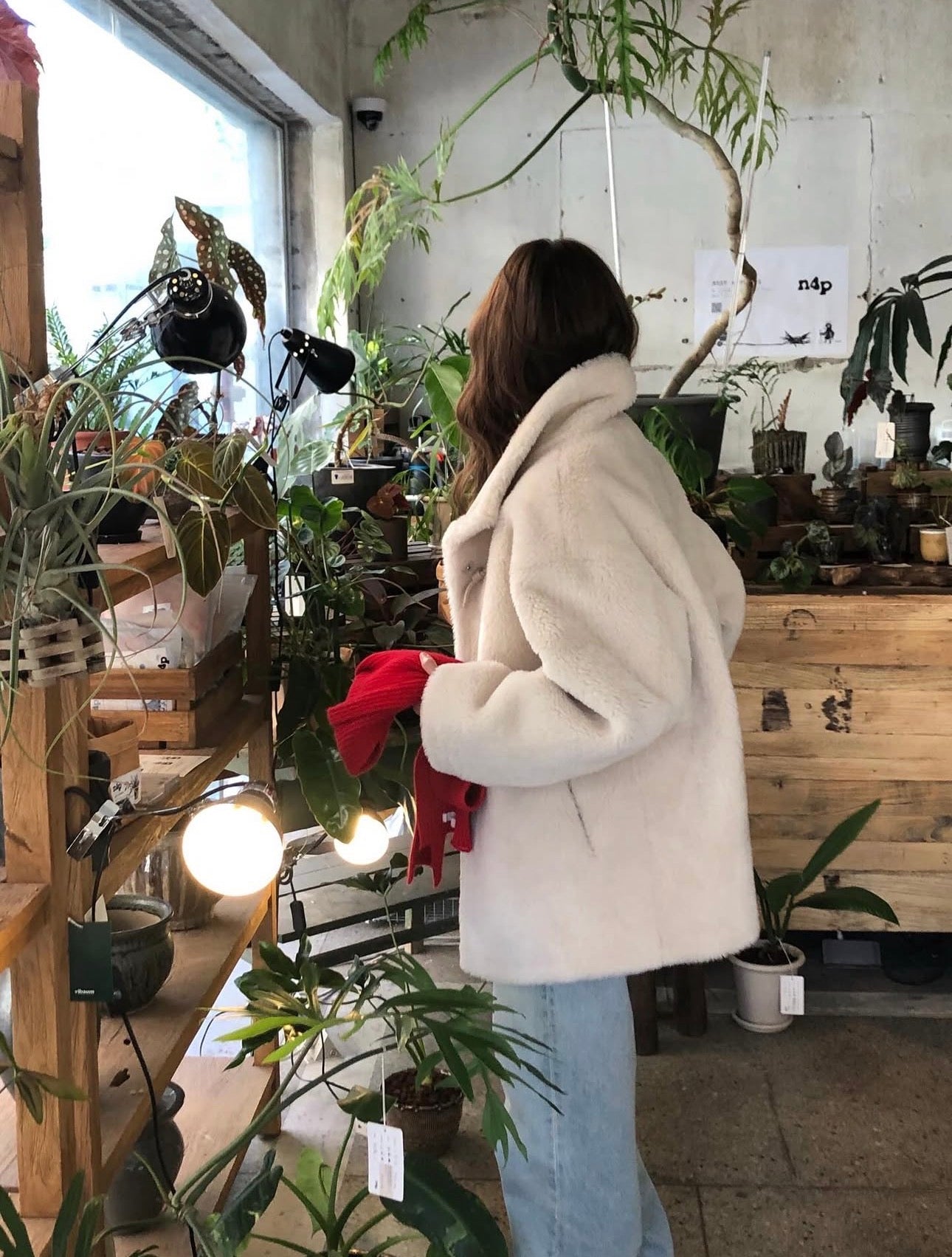 High-neck duffel reversible mustang