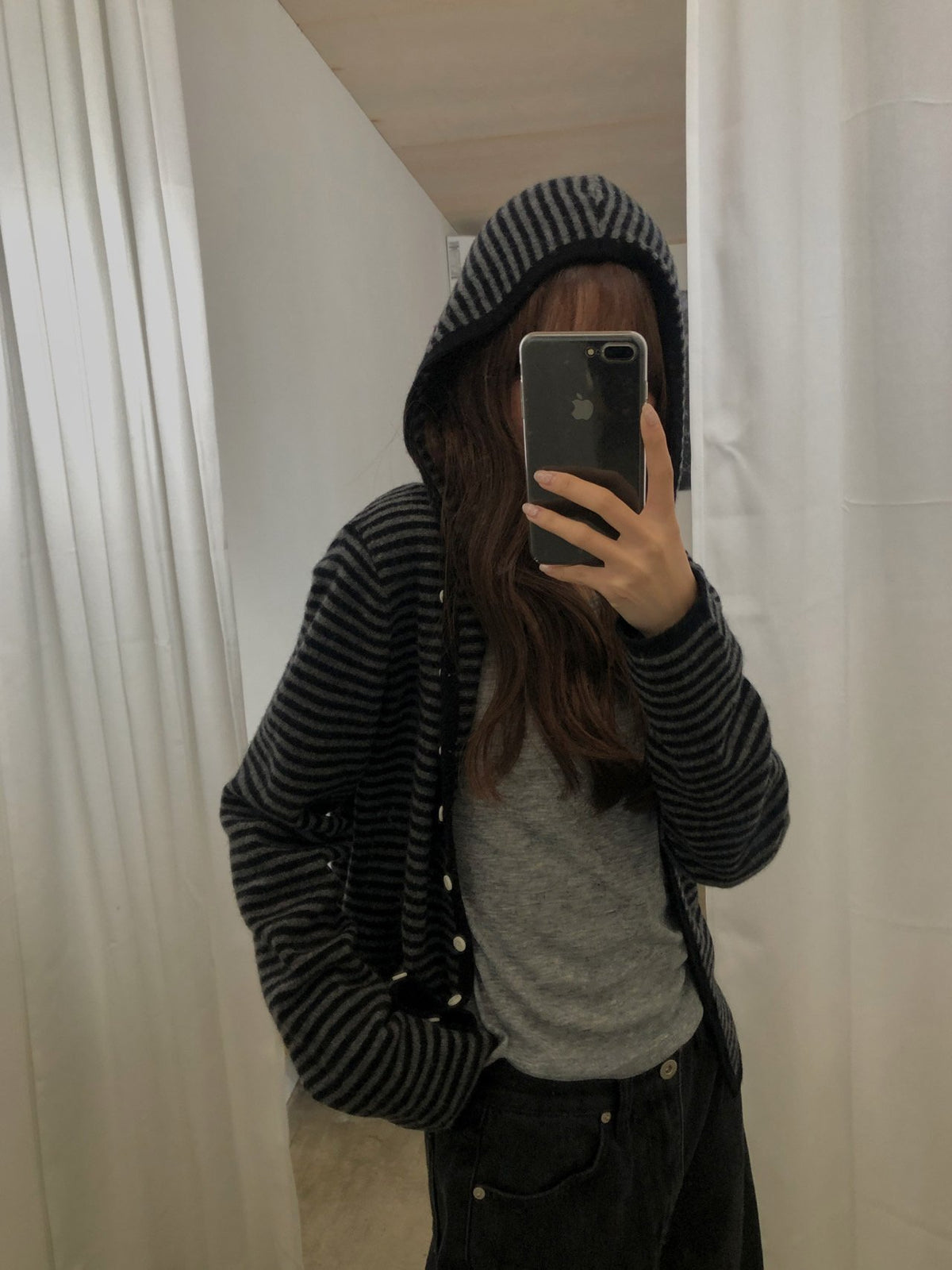 hooded cardigan-3col