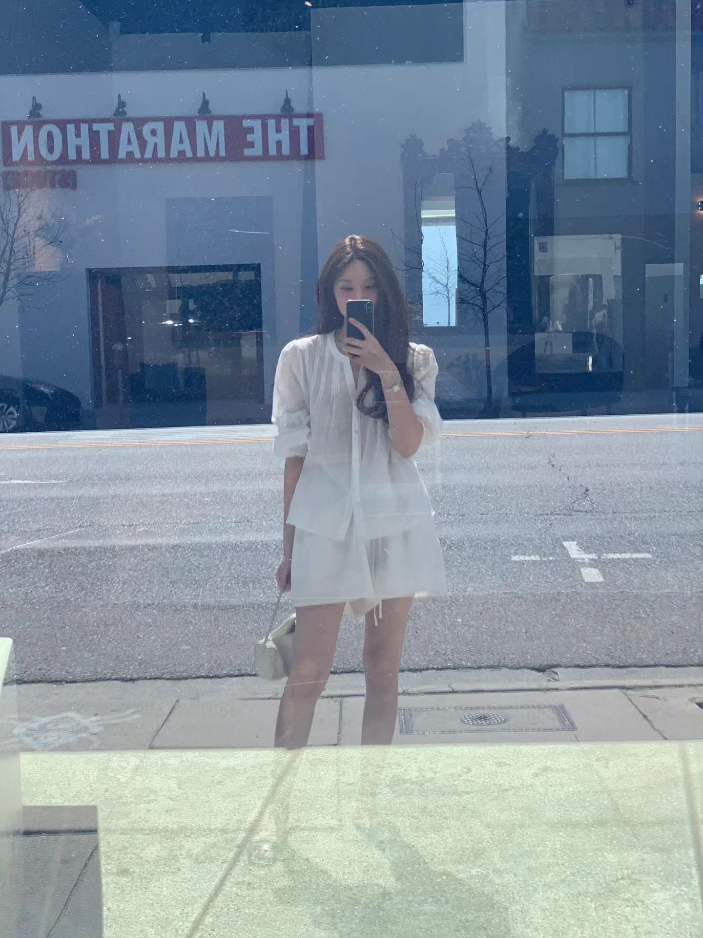 Ounce blanc pintuck blouse-2col