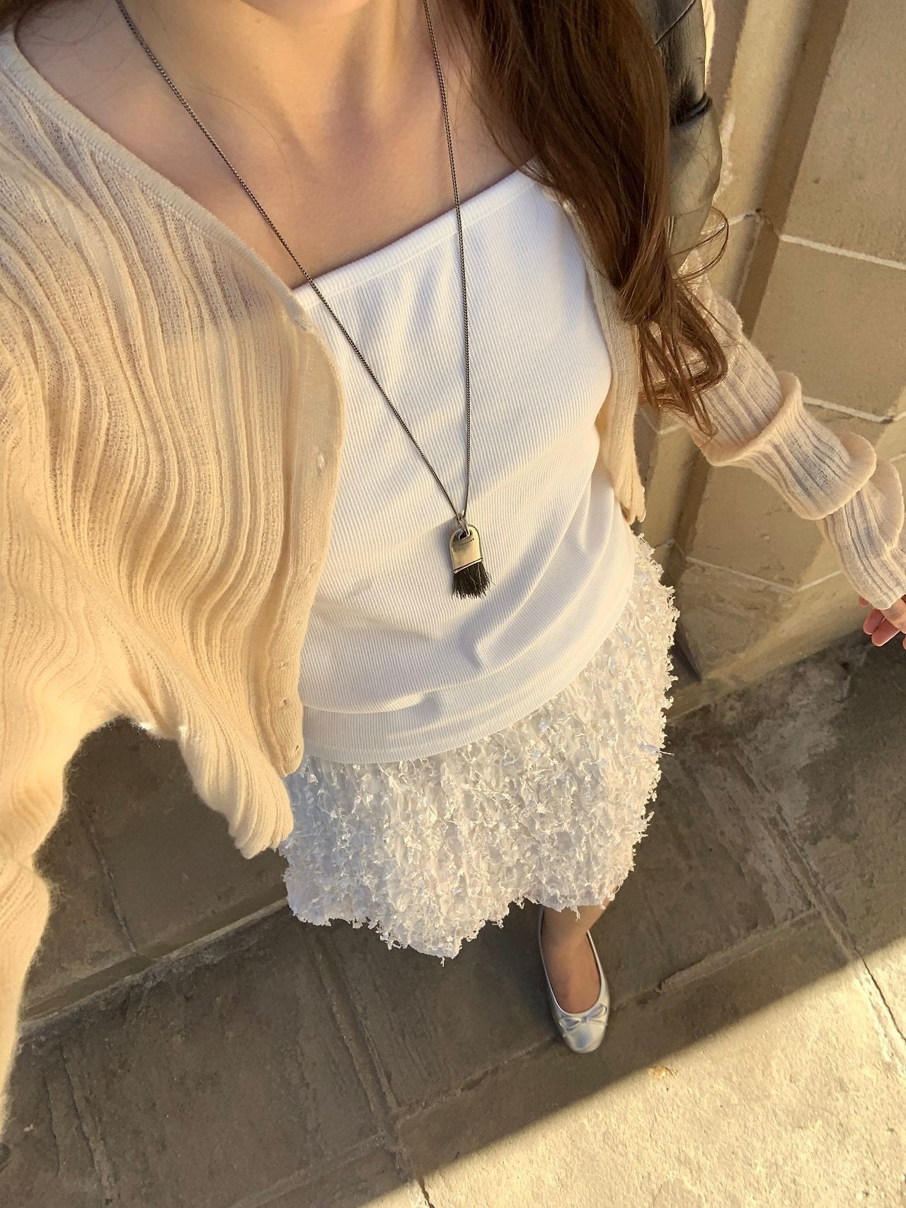 Ruel texture midi skirt