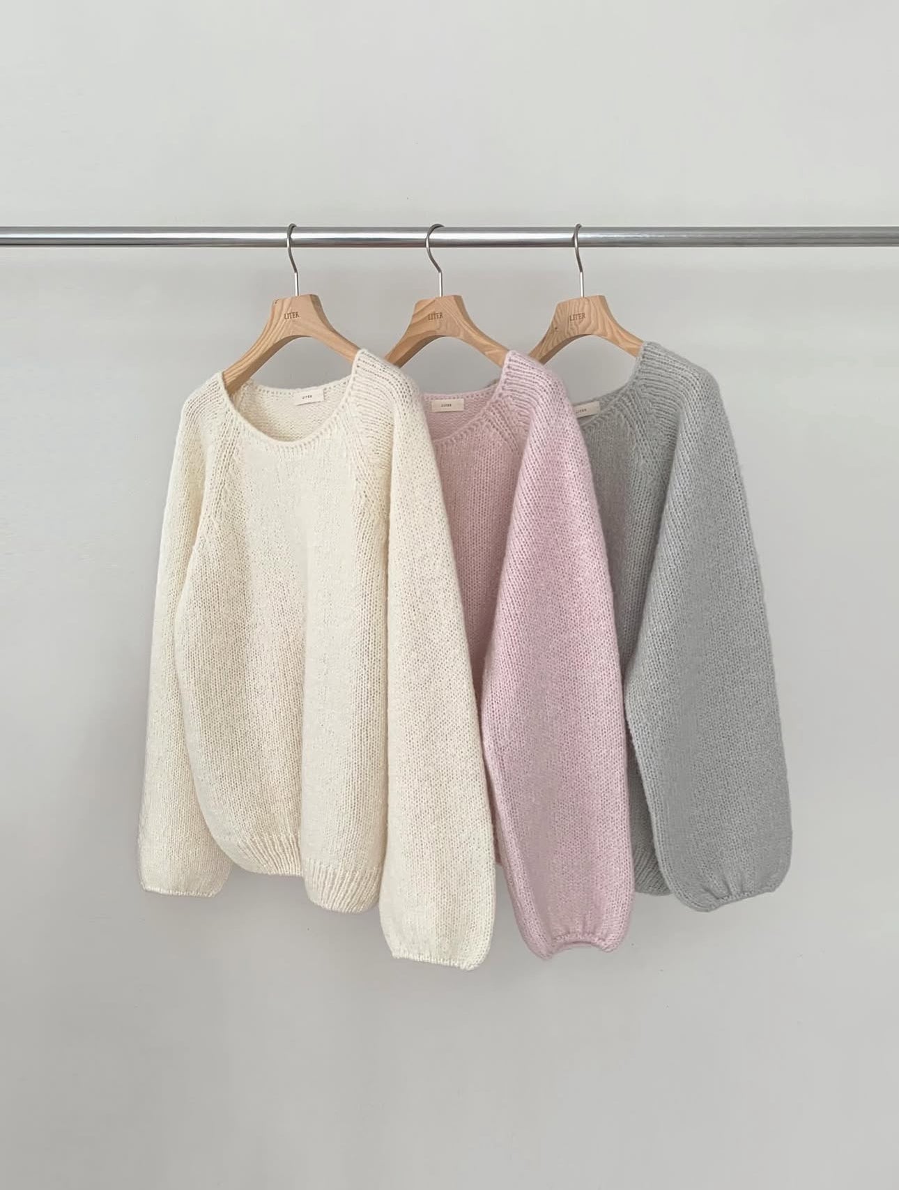 liter heary alpaca knit-3col