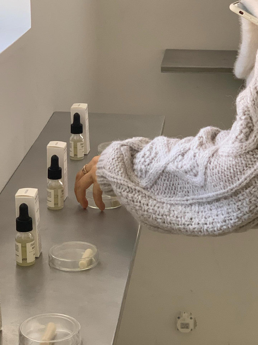 liter house wool cable cardigan-2col