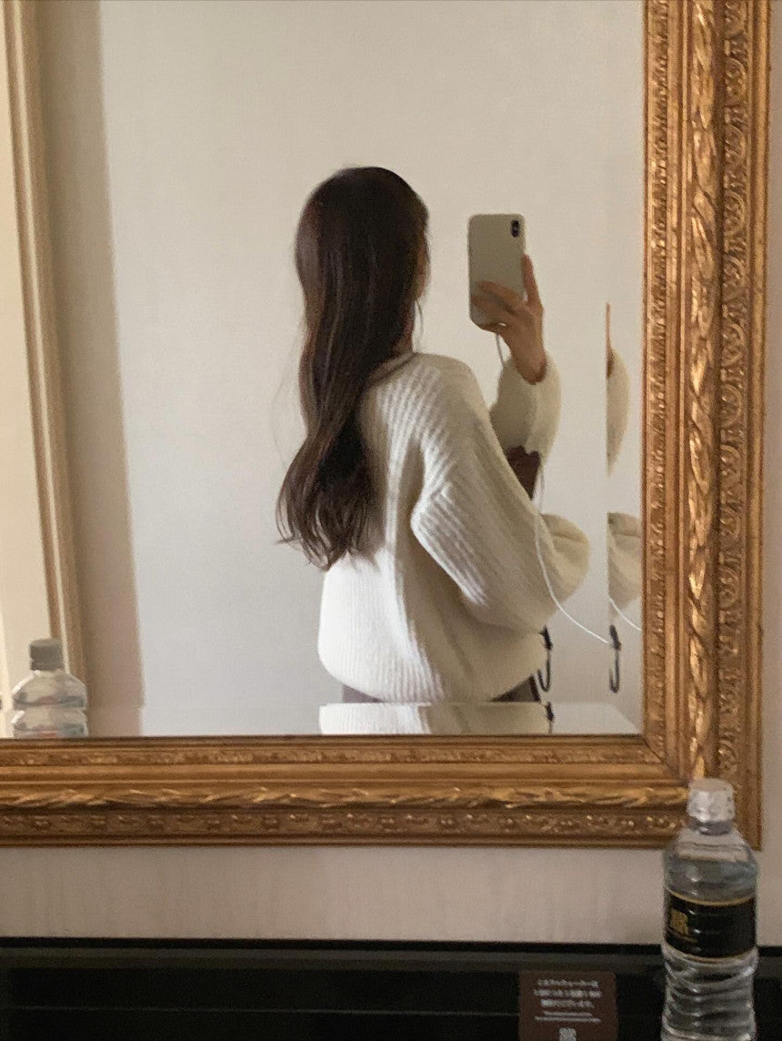 liter daina alpaca v neck knit-3col