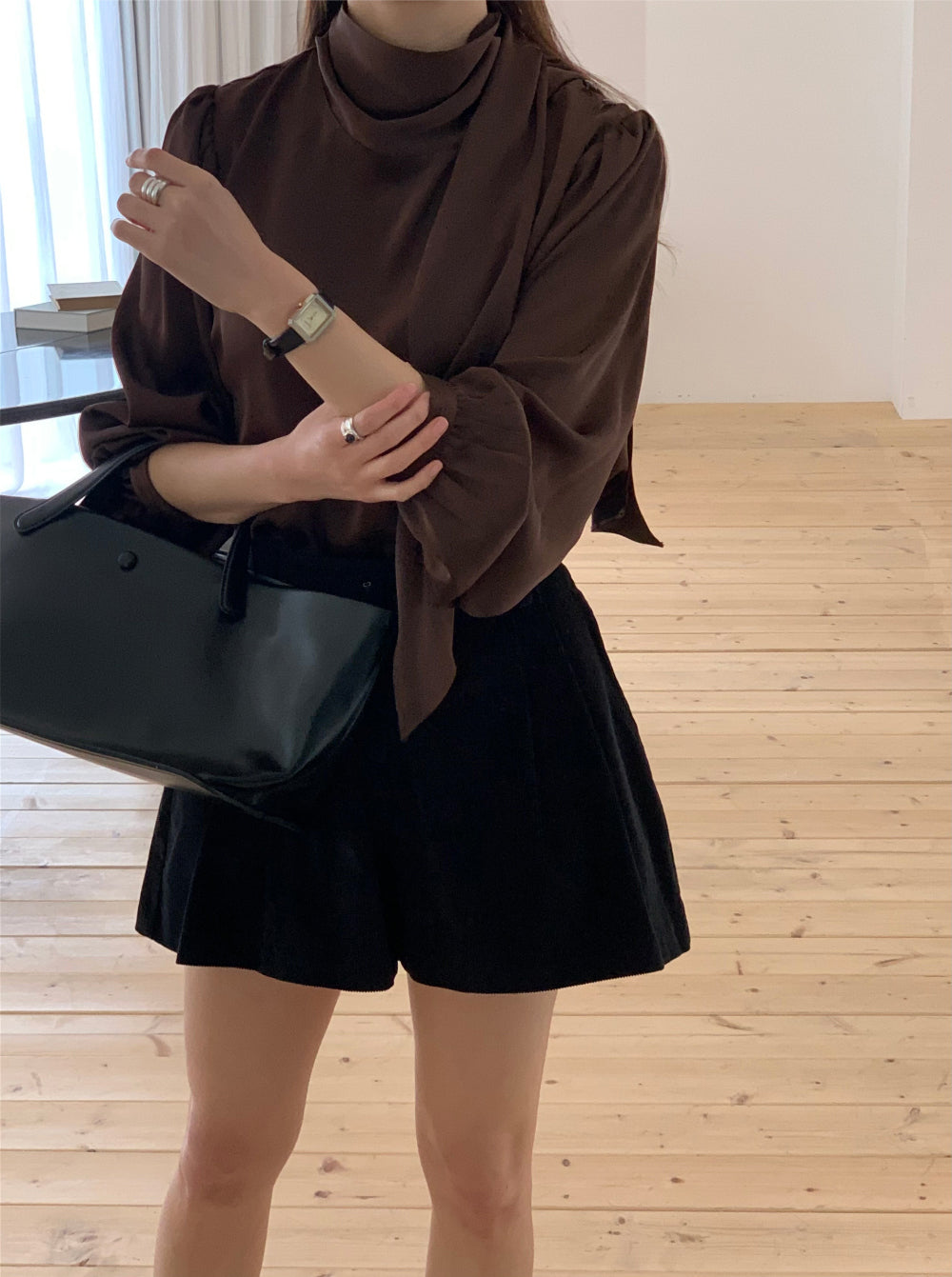 house tie blouse-3col