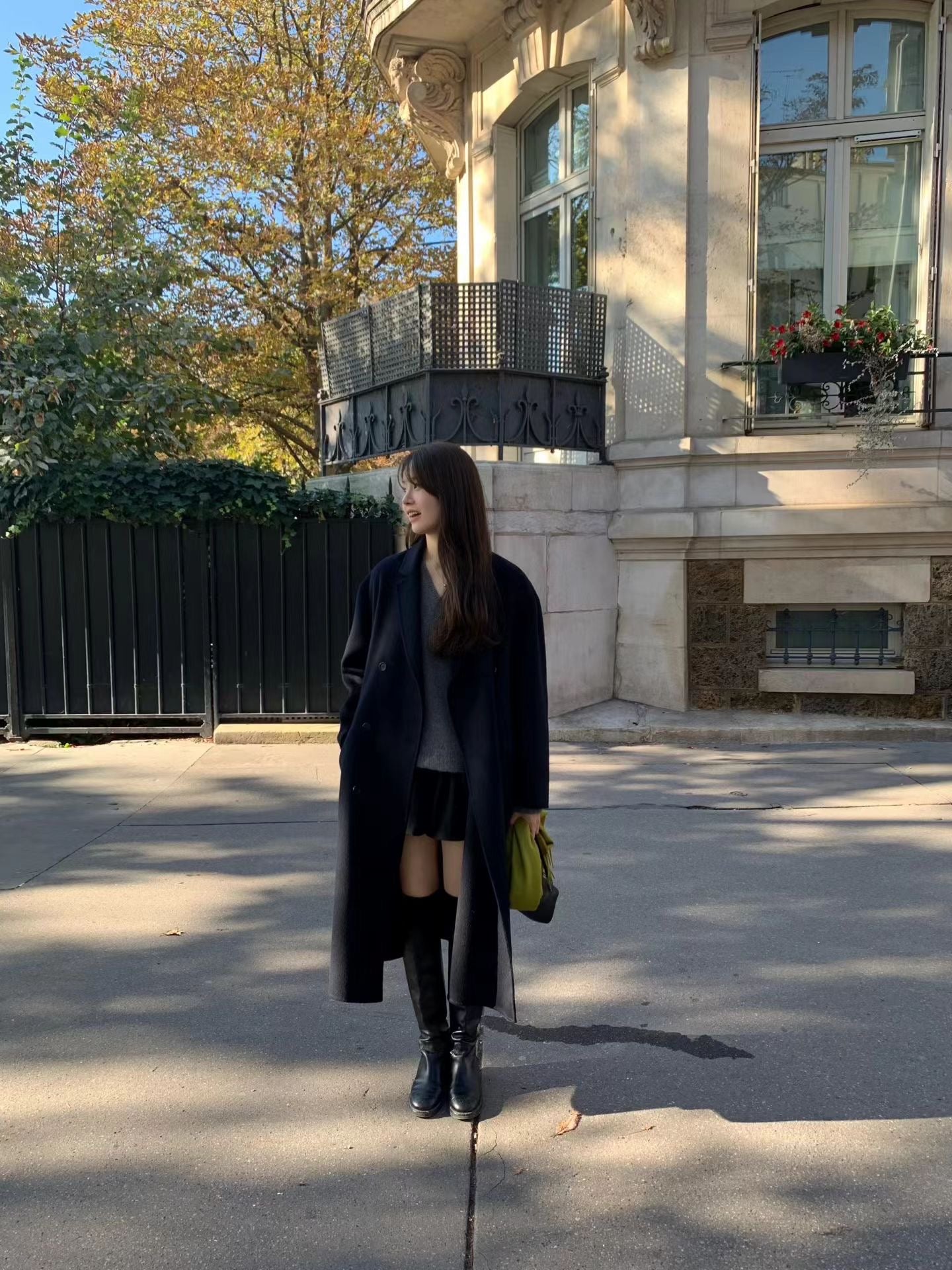 Ounce cashmere double over coat-2col