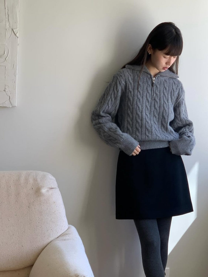 filelo wool skirt-2col