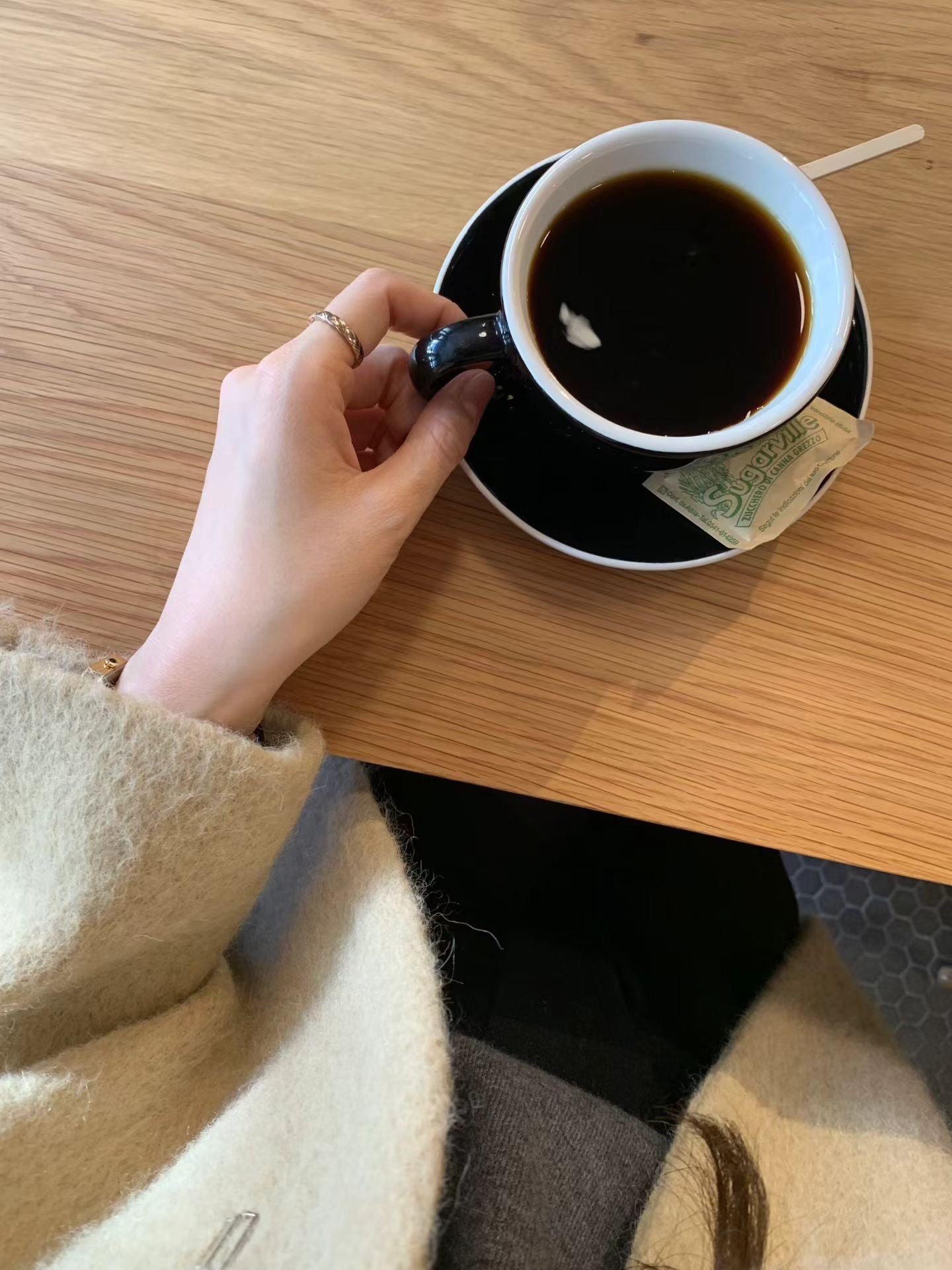 Ounce sander alpaca half coat-2col