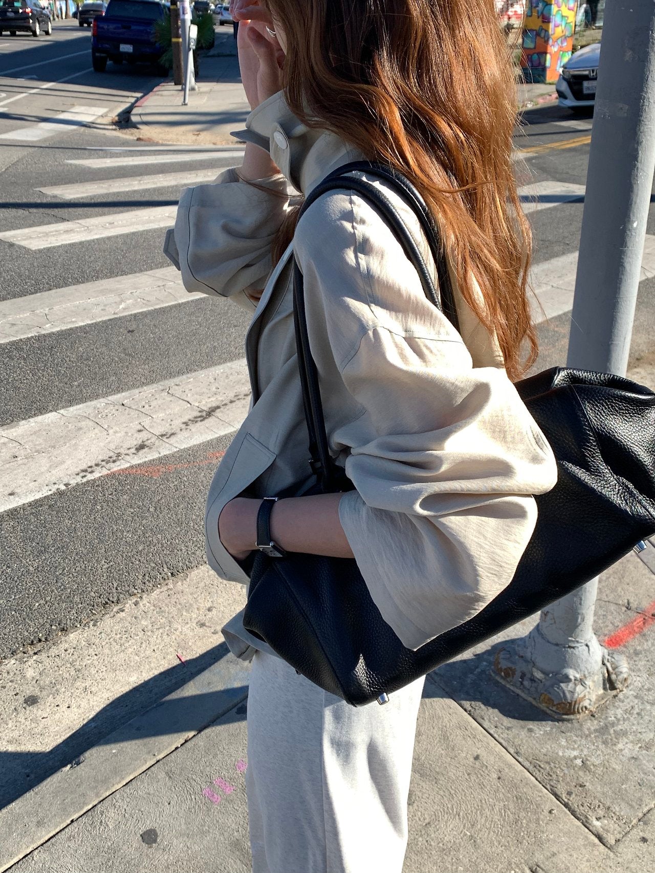Michel soft short trench jacket-2col
