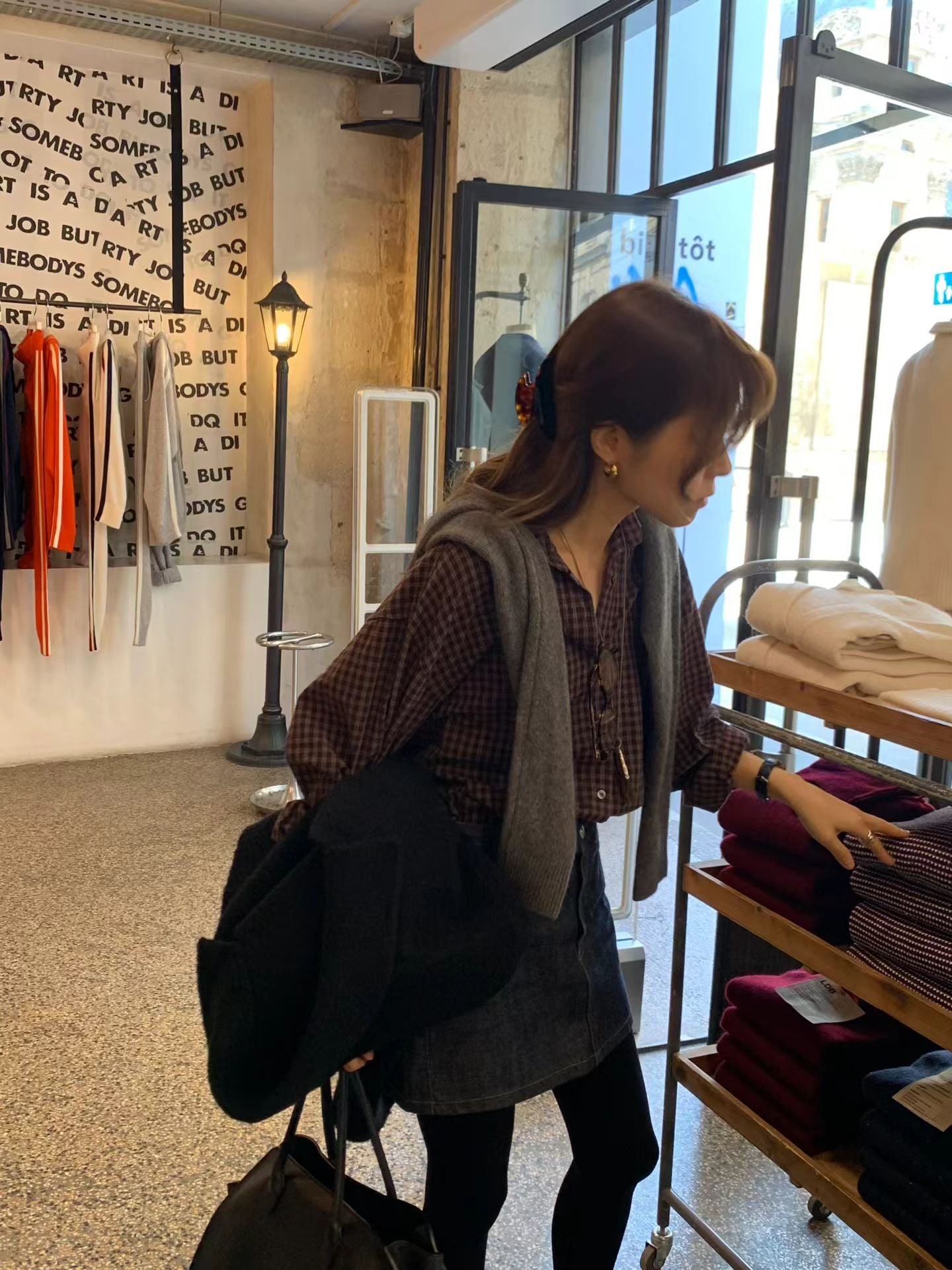 Ounce eve check shirt-2col