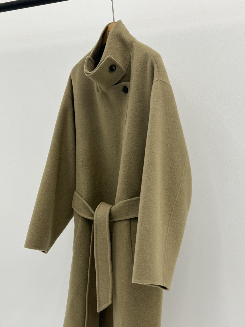 Noel high neck handmade coat-2col