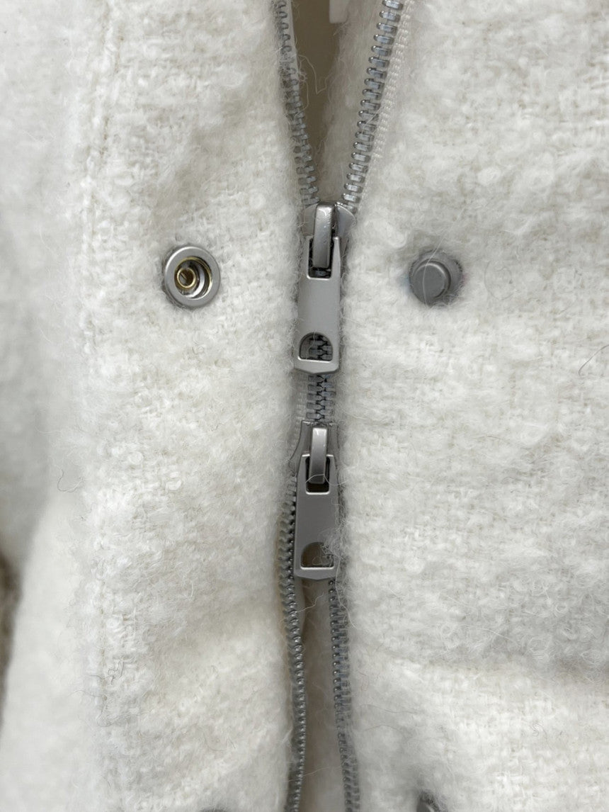 Bigben alpaca tweed duckdown short padding-2col