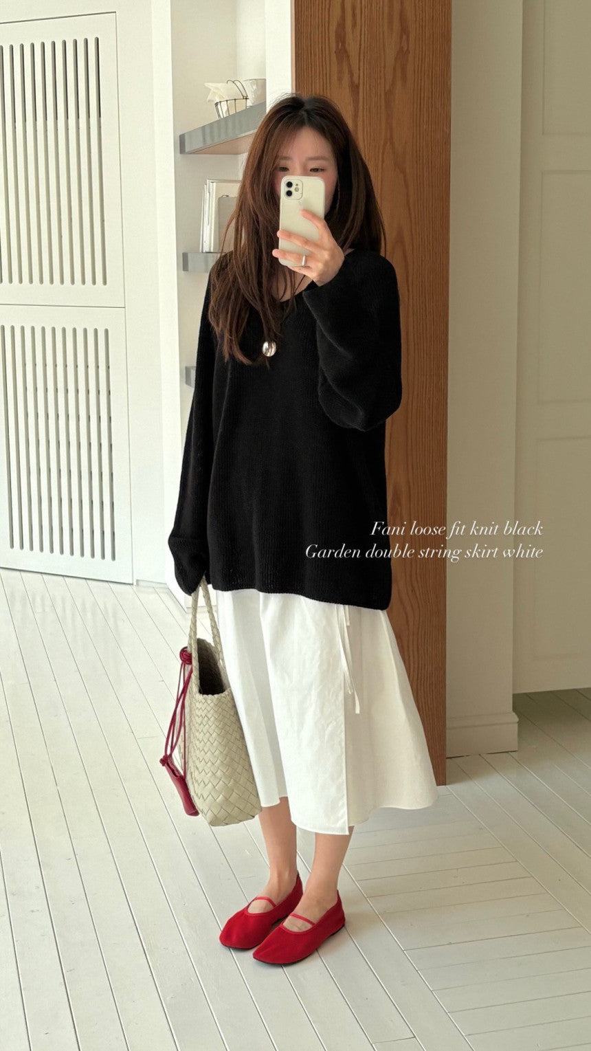 cream即納 Haus fani loose fit knit-3col