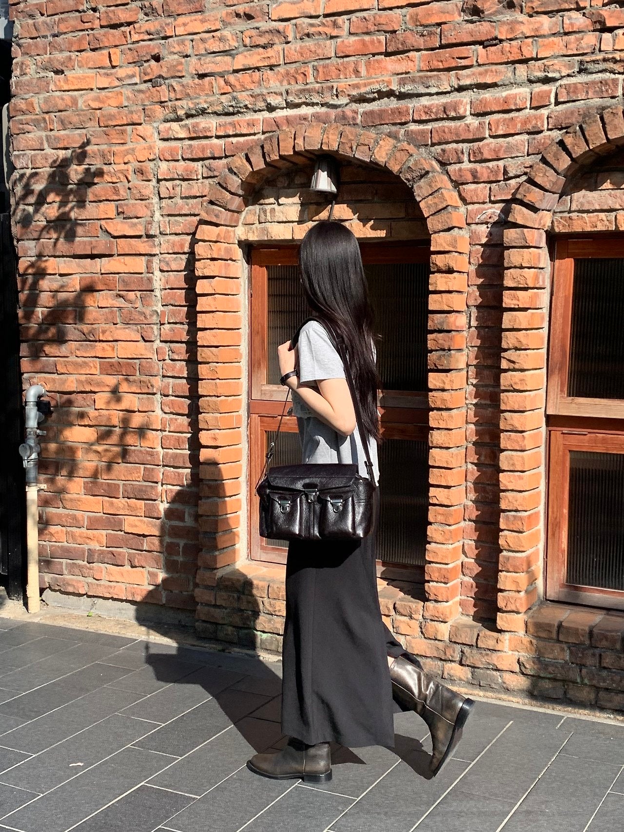 Usual silky skirt-2col