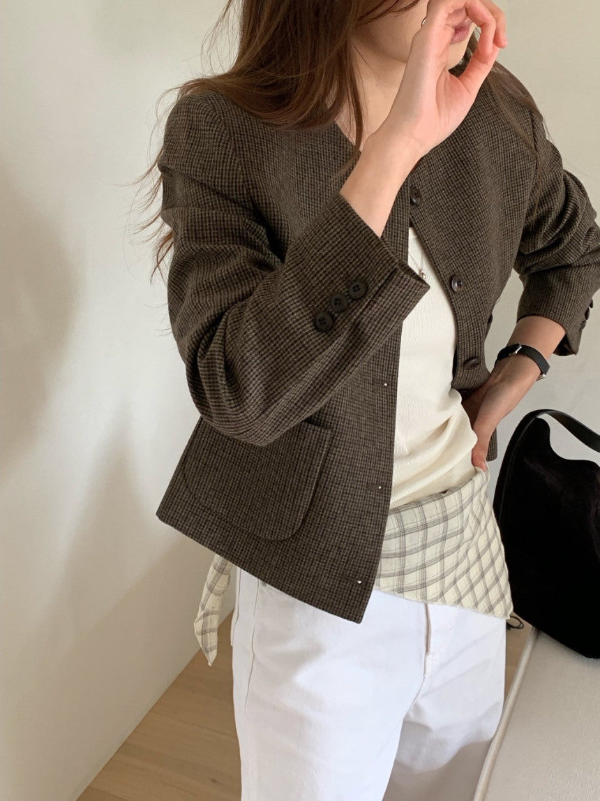 Celine wool no collar jacket