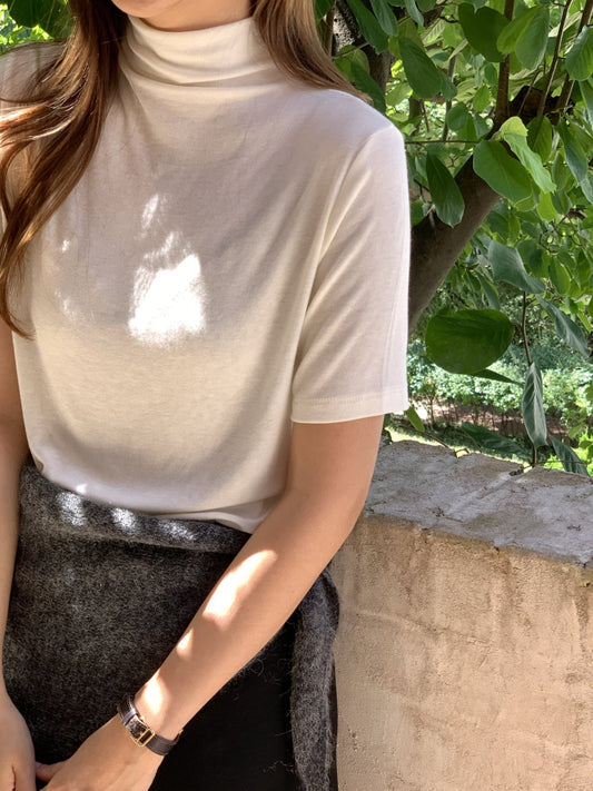May mock-neck T-4col