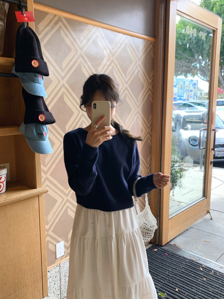 liter anna teard long skirt-2col