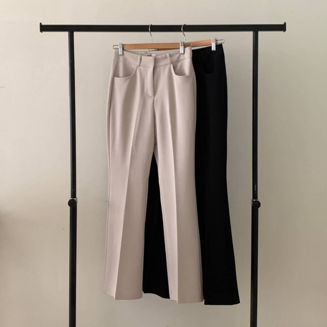 Long slim bootcut slacks-2col