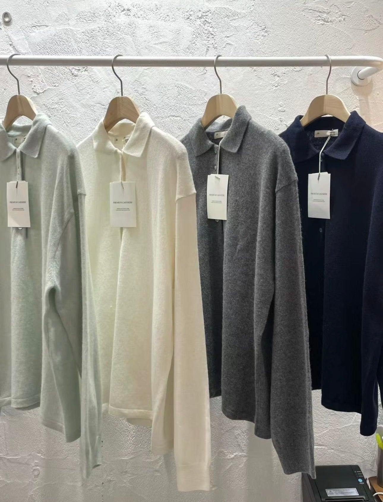 Cash collar loose knit-4col