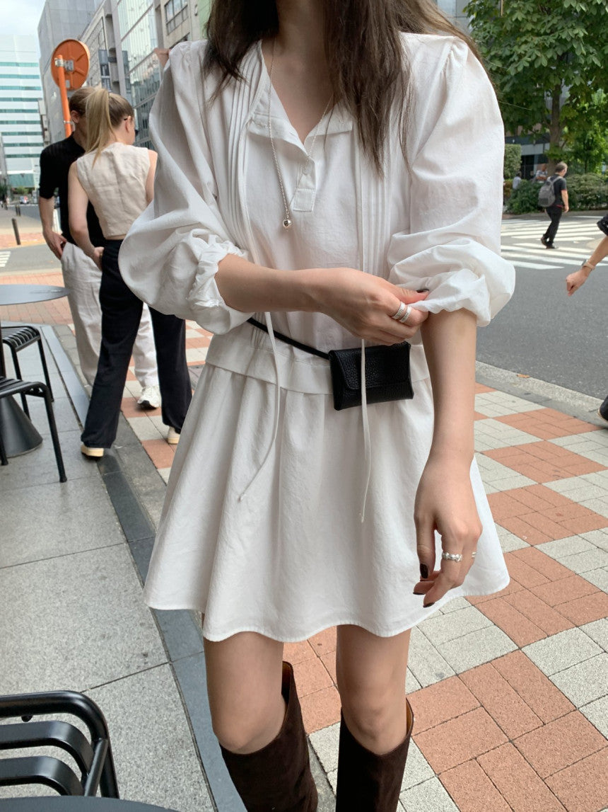 girlish pintuck onepiece-2col