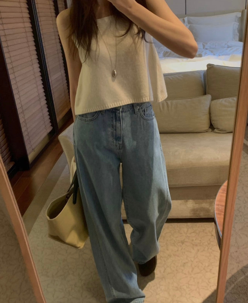 Toni wool sleeveless&v-knit-4col