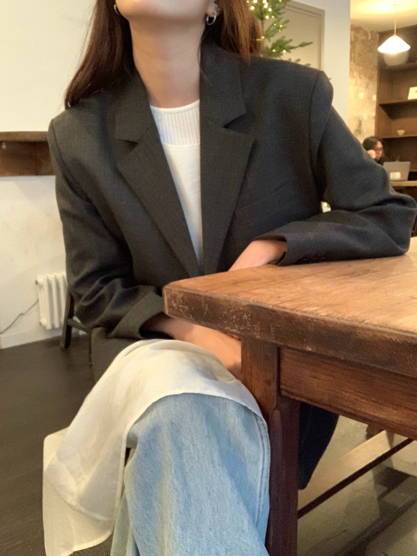 British basic blazer jacket-3col