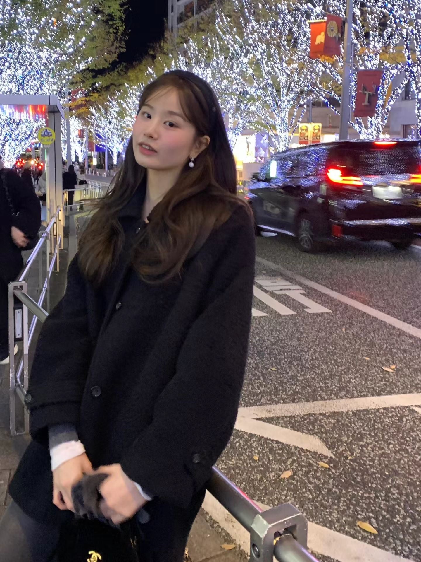 Ounce baby alpaca carol half coat-2col