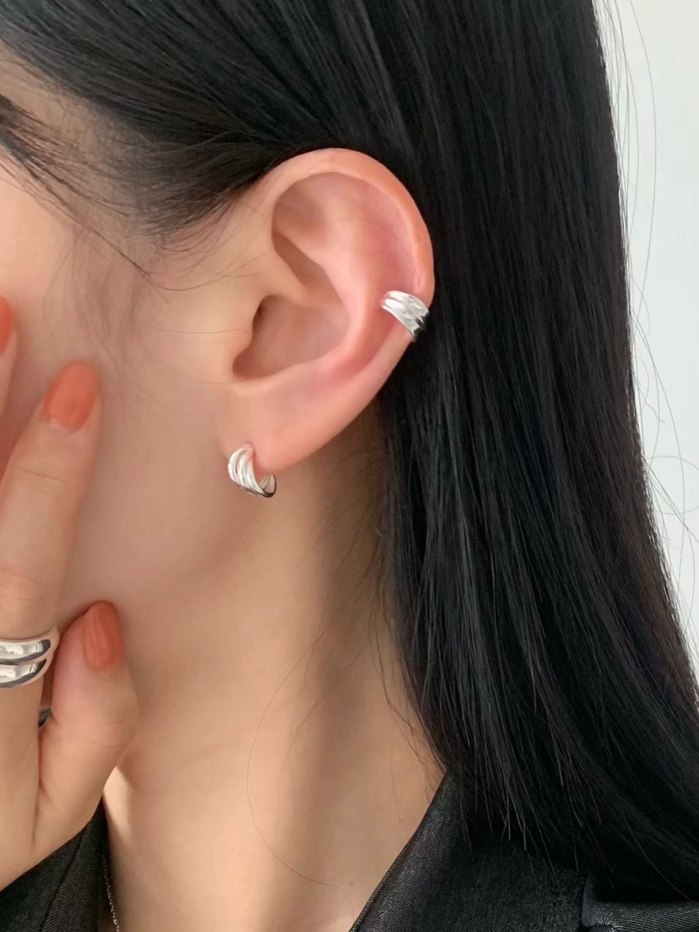 Three-ring earrings
