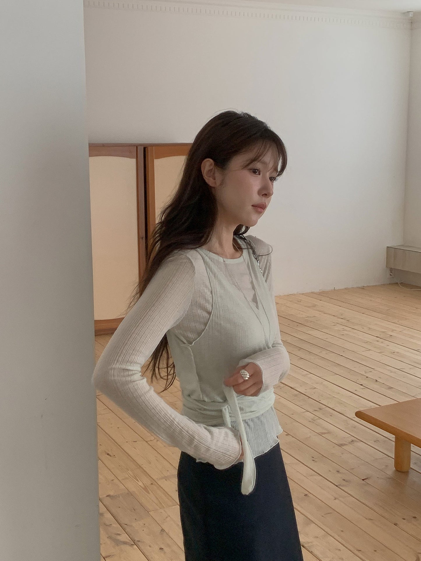 Sophie wrap vest&T set-3col