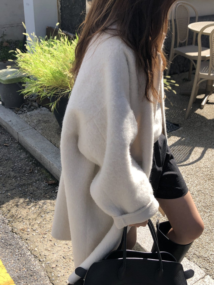 Lea alpaca handmade coat-2col