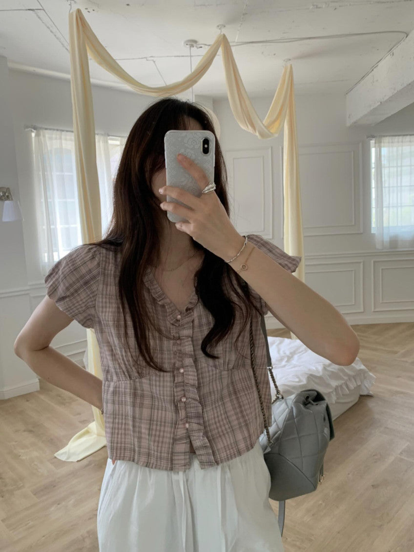 koti check blouse-2col