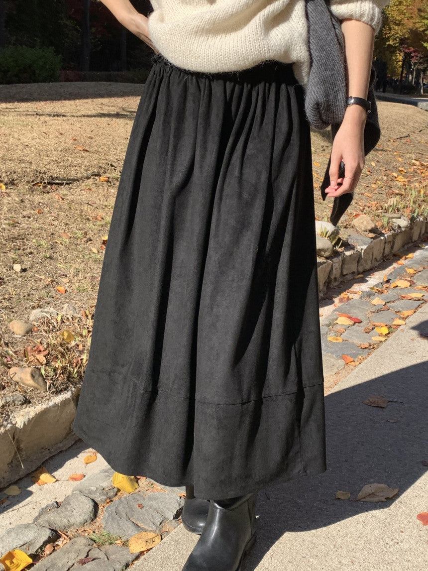 Rue suede flare skirt