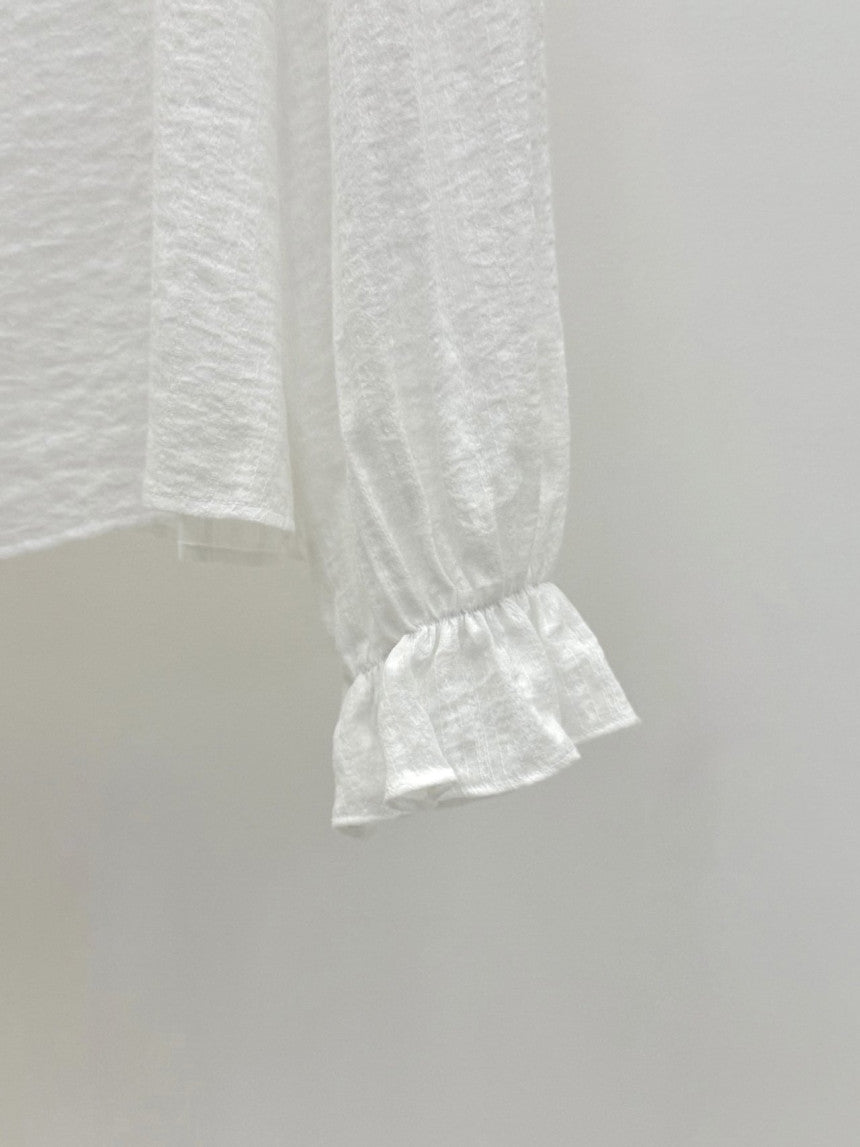 Riel ruffle blouse-2col