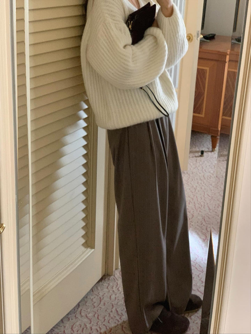 liter daina alpaca v neck knit-3col