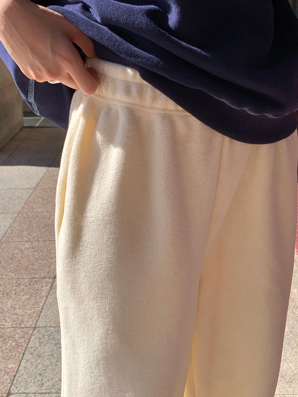 mix fleece pants-4col