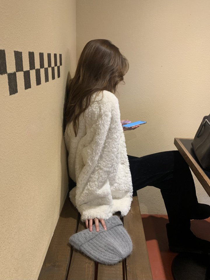 Lozan round neck fur jacket