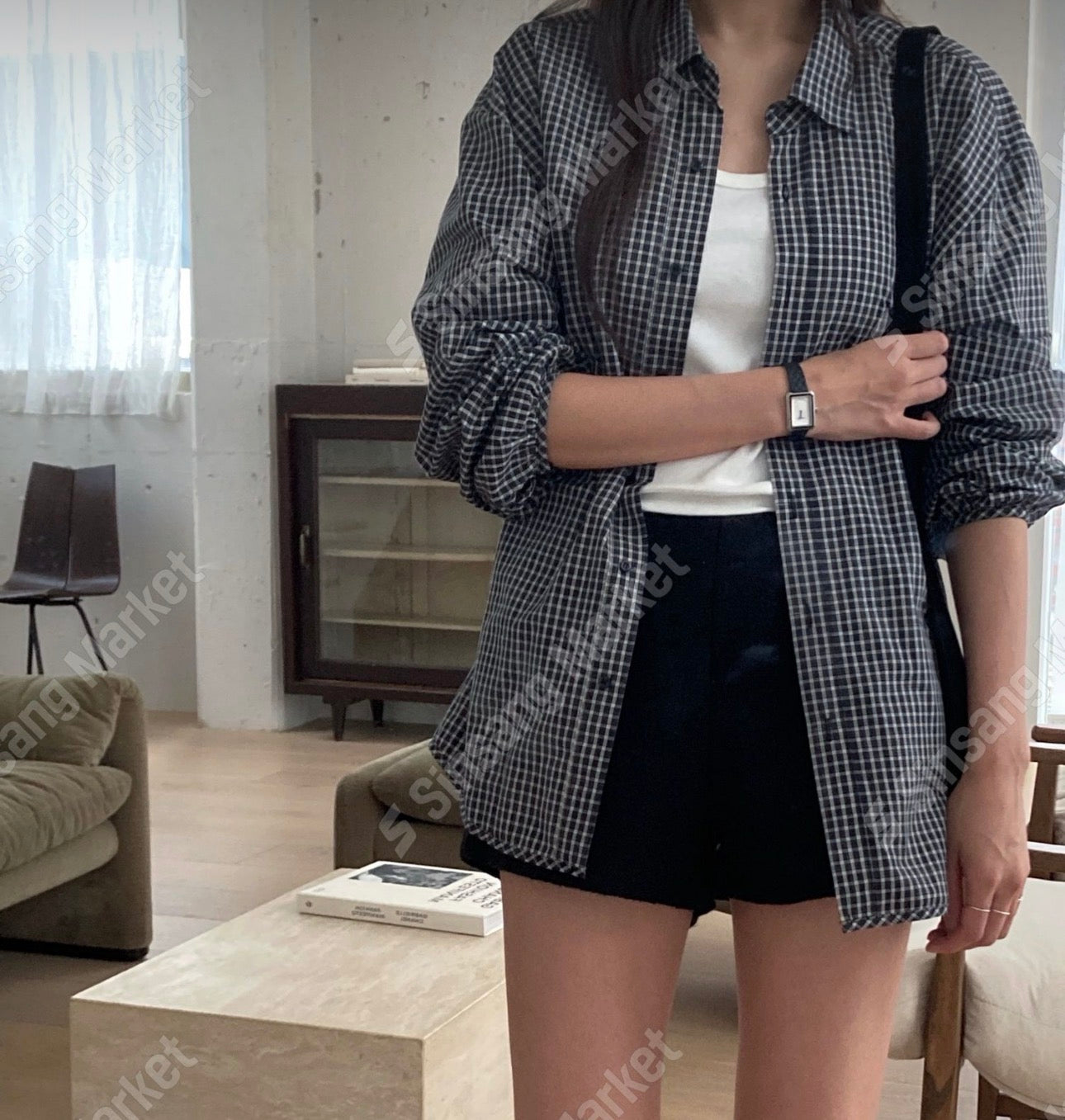 Lowdon check shirt-2col