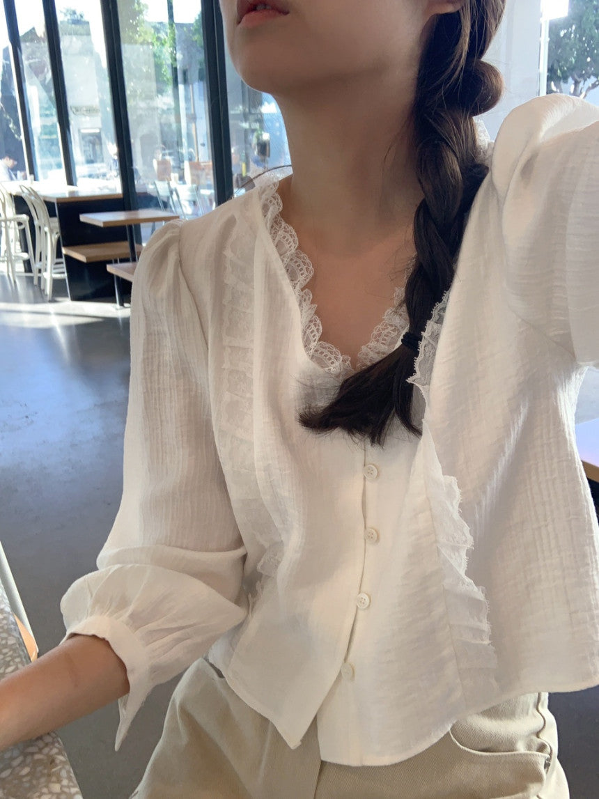 liter vera lace blouse-2col