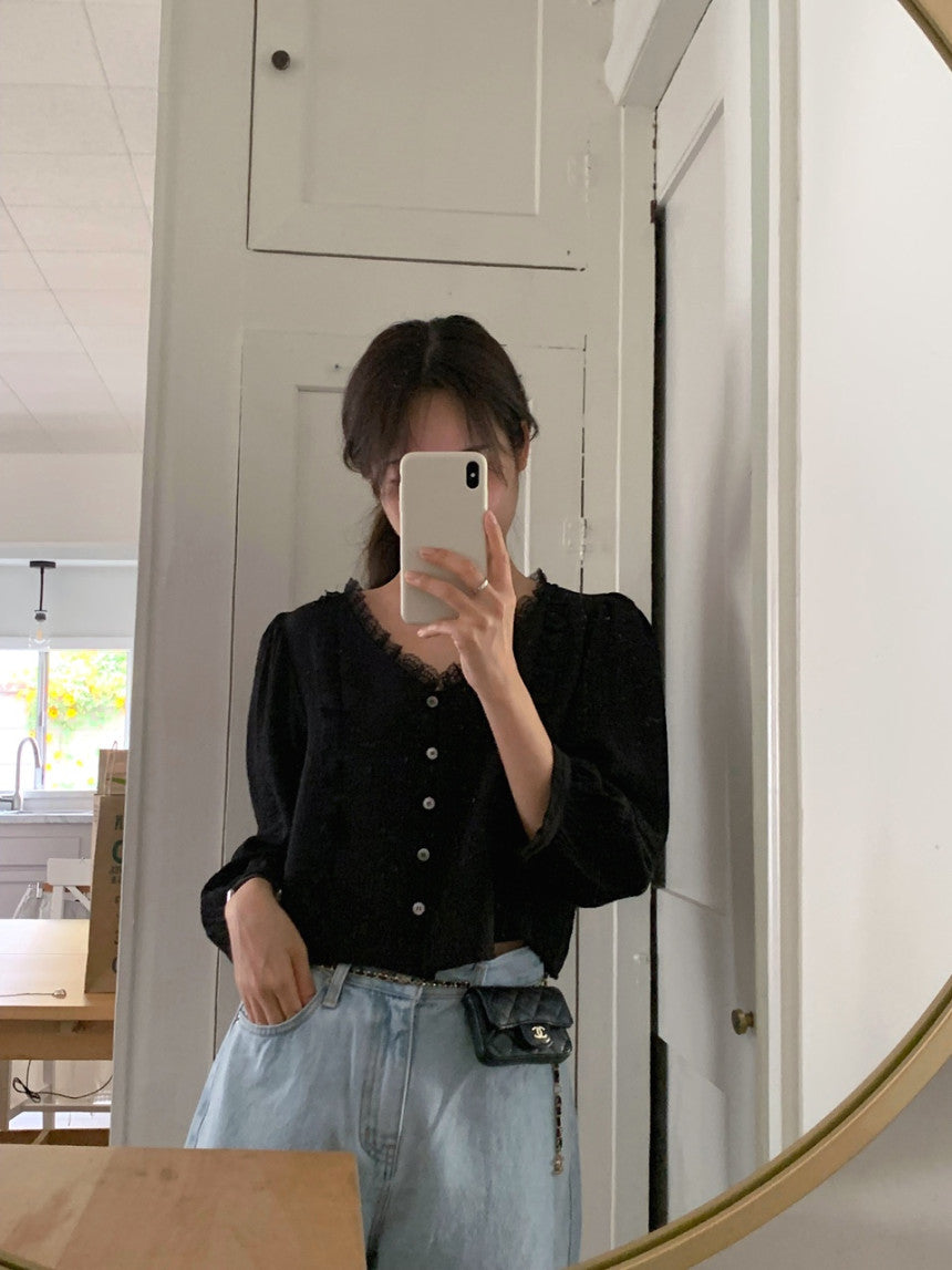 liter vera lace blouse-2col