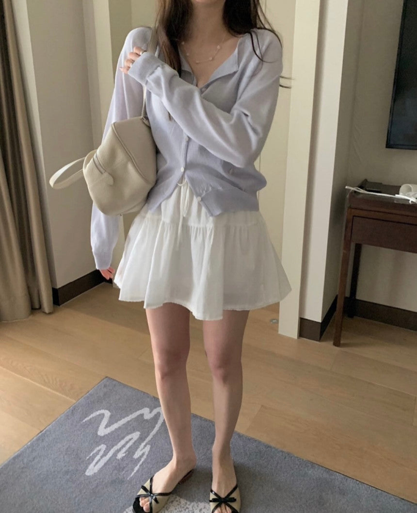 loose linen cardigan-5col