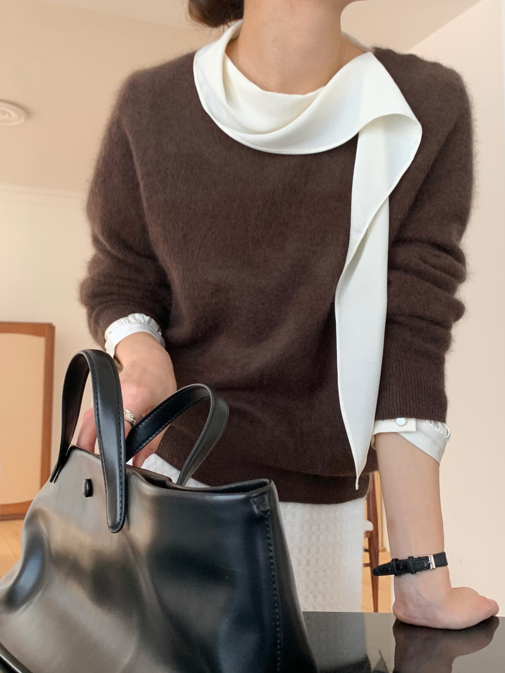 house tie blouse-3col