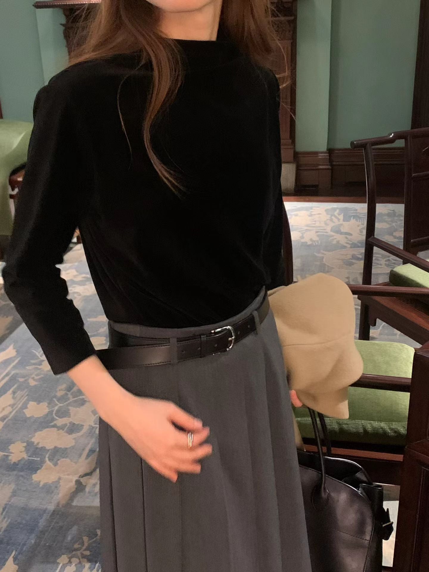 Ounce velvet pola T-2col