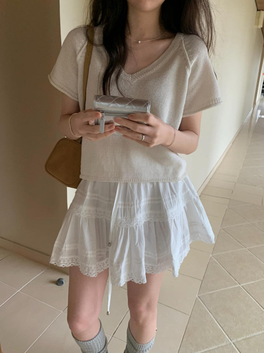 hanji v neck knit-3col